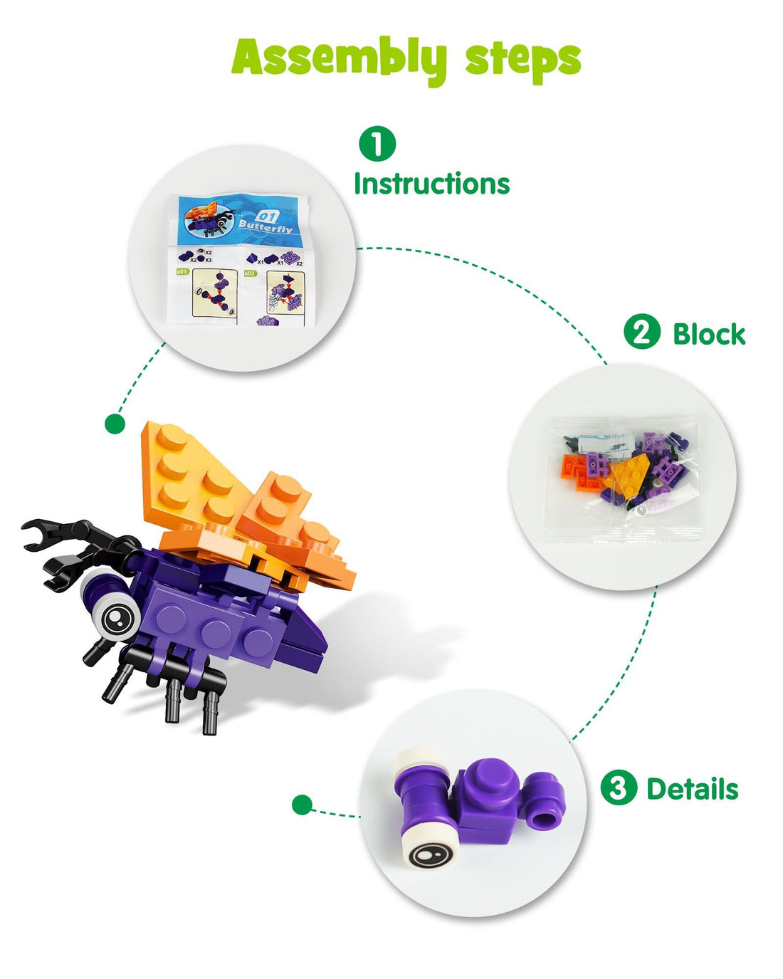 647 Piece Marine Animals and Insects Building Blocks Set
