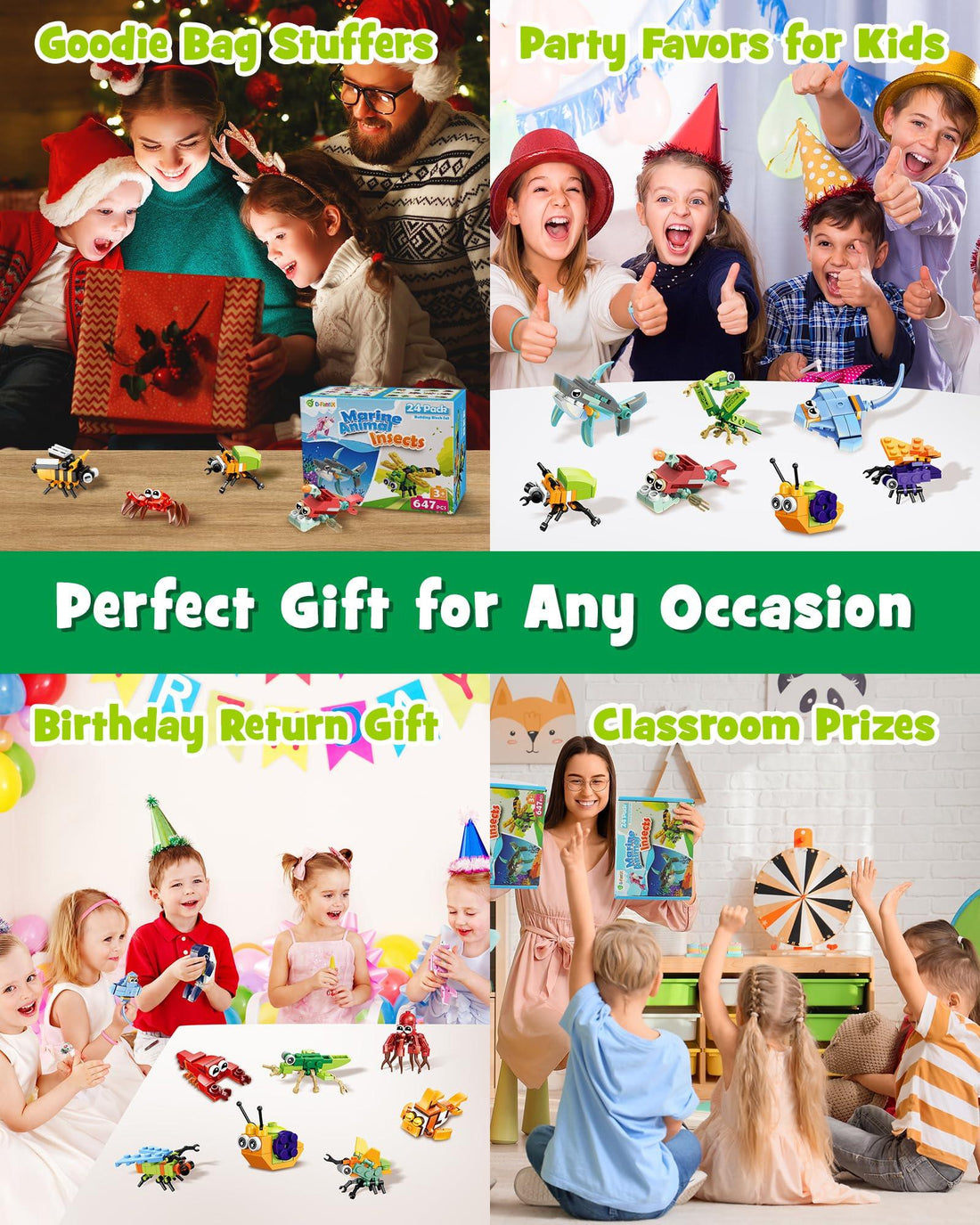 647 Piece Marine Animals and Insects Building Blocks Set